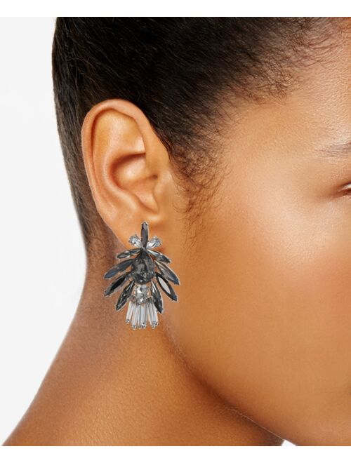 INC International Concepts I.N.C. International Concepts Silver-Tone Mixed Stone Fan Drop Earrings, Created for Macy's