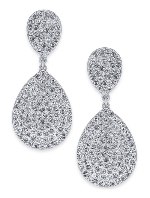 INC International Concepts I.N.C. International Concepts Pave Double Drop Earrings, Created for Macy's