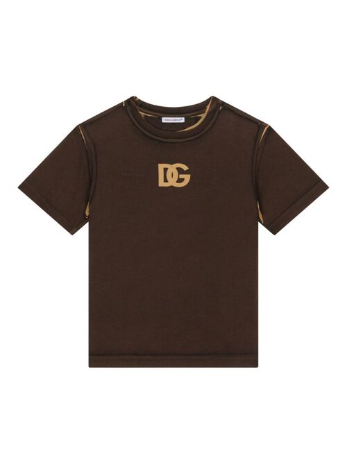 Dolce & Gabbana Kids logo-print cotton T-shirt