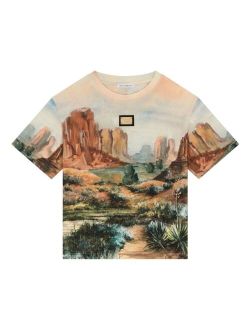 Kids graphic-print cotton T-shirt