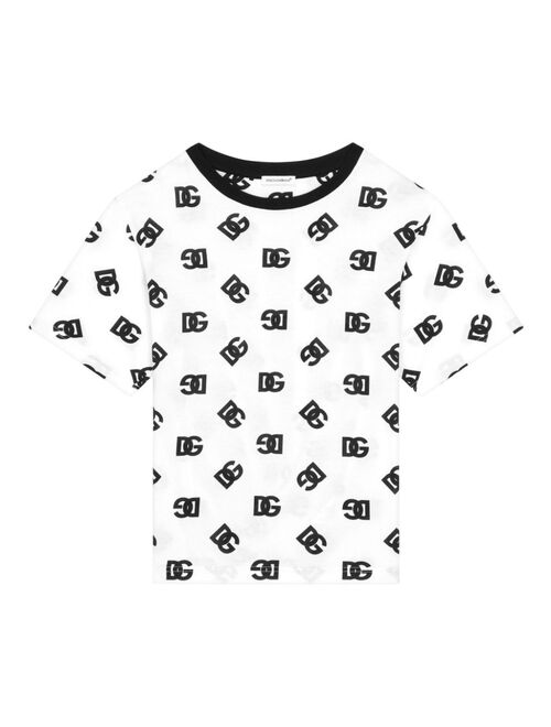 Dolce & Gabbana Kids DG-print cotton T-shirt