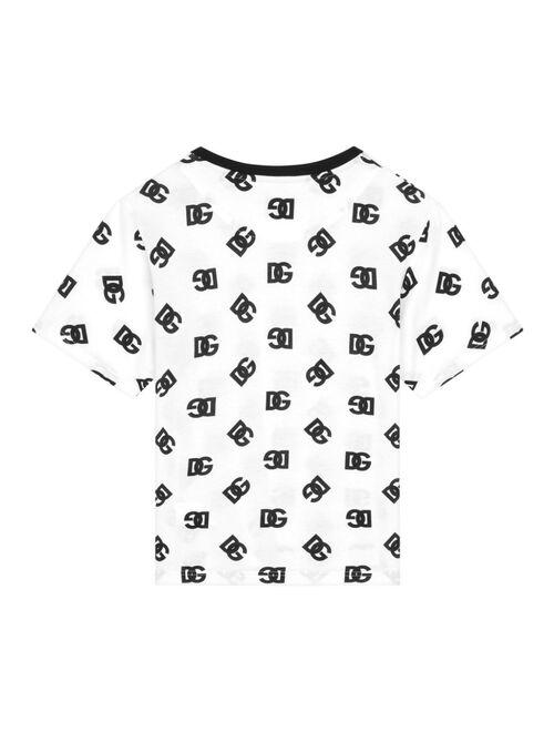 Dolce & Gabbana Kids DG-print cotton T-shirt