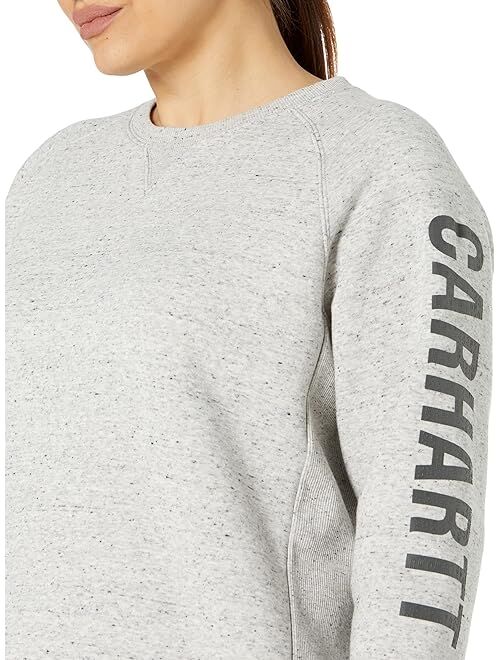 Carhartt Relaxed Fit Midweight Crew Neck Block Logo Sleeve Graphic Sweatshirt