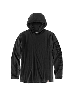 Force Relaxed Fit Midweight Long Sleeve Logo Graphic Hooded T-Shirt