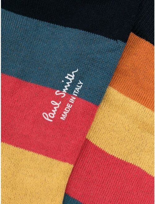 Paul Smith colour-block logo-print socks