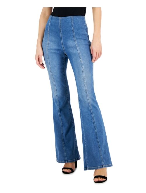 INC International Concepts I.N.C. International Concepts Women's High-Rise Pull-On Flare-Leg Jeans, Created for Macy's