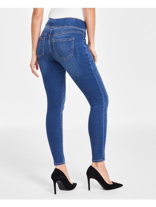 INC International Concepts I.N.C. International Concepts Women's Mid-Rise Pull-On Seamed Skinny Jeans, Created for Macy's