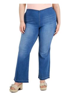 Plus Size Pull-On Flare-Leg Jeans, Created for Macy's