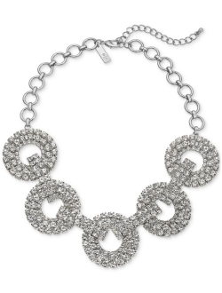 Mixed-Metal Crystal Circle Necklace, 17"   3", Created for Macy's