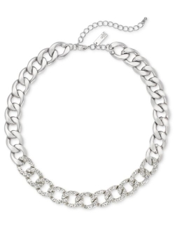 Color Crystal Large Link Collar Necklace, 18"   3" extender, Created for Macy's