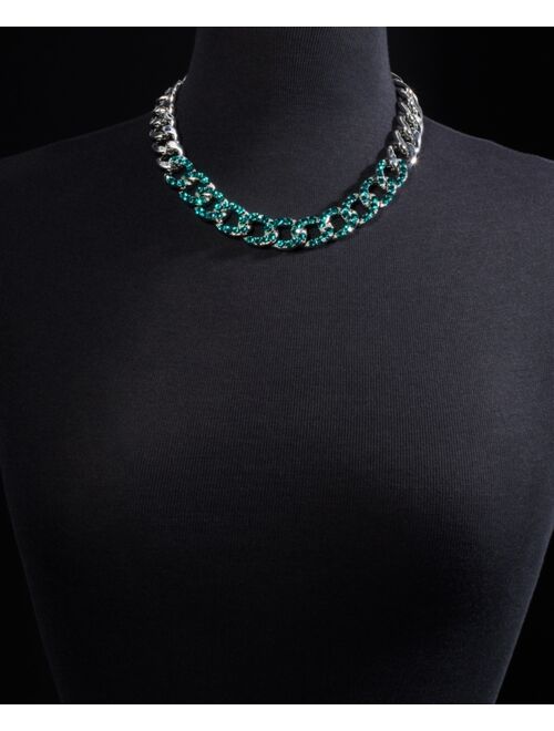 INC International Concepts I.N.C. International Concepts Color Crystal Large Link Collar Necklace, 18" + 3" extender, Created for Macy's