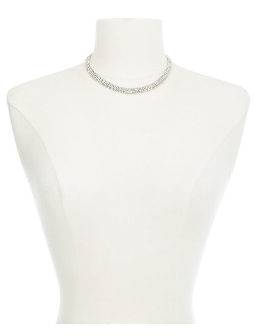 INC International Concepts I.N.C. International Concepts Rhinestone Mesh Statement Necklace, 15" + 4" extender, Created for Macy's