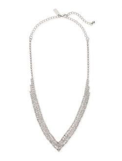 Silver-Tone Crystal Pav Choker Necklace, 12"   3" extender, Created for Macy's
