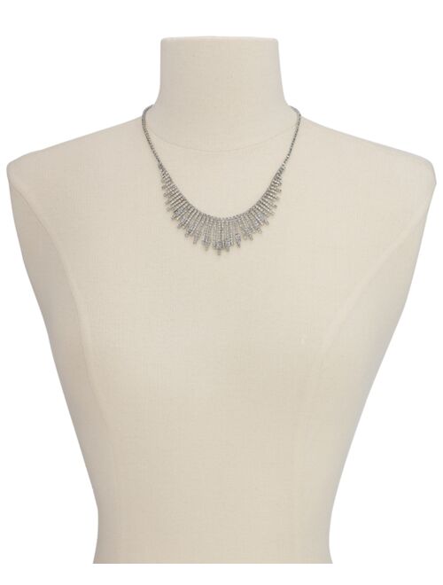 INC International Concepts I.N.C. International Concepts Silver-Tone Pav Statement Necklace, Created for Macy's