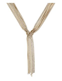 Crystal Multi-Chain Lariat Necklace, 19"   3" extender, Created for Macy's
