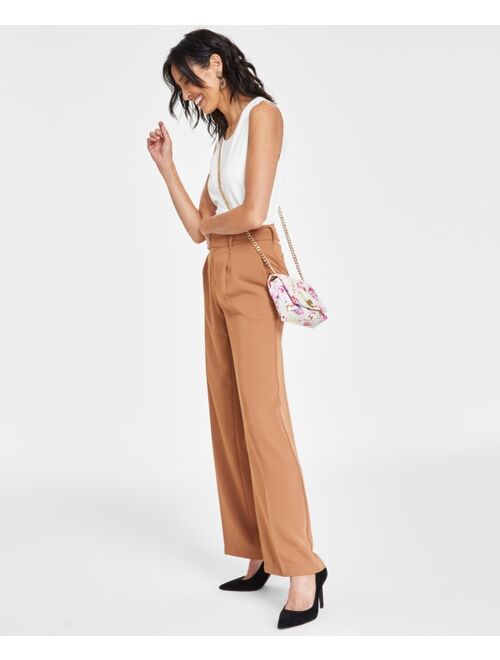 INC International Concepts I.N.C. International Concepts Petite Pleated Wide-Leg Trousers, Created for Macy's