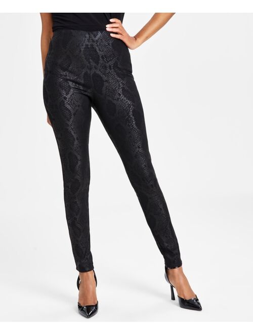 INC International Concepts I.N.C. International Concepts Snake-Print Skinny Pants, Created for Macy's