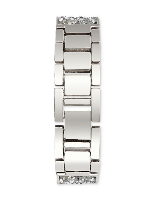 INC International Concepts I.N.C. International Concepts Women's Druzy Stone Silver-Tone Bracelet Watch 36mm, Created for Macy's