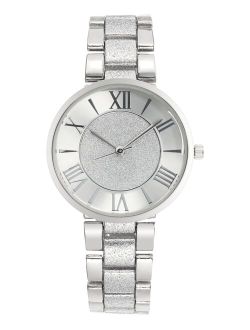 Women's Glitter Silver-Tone Bracelet Watch 36mm, Created for Macy's