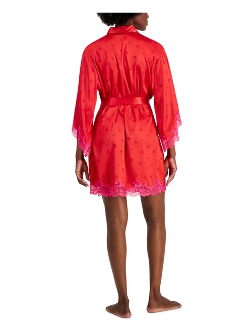 INC International Concepts I.N.C. International Concepts Women's Lace-Trim Wrap Robe, Created for Macy's