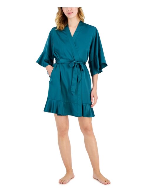 INC International Concepts I.N.C. International Concepts Women's Flounce Wrap Robe, Created for Macy's