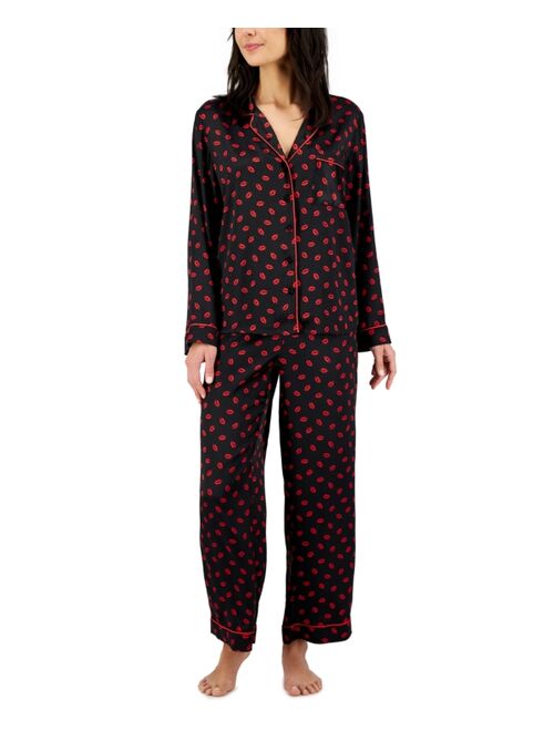 INC International Concepts I.N.C. International Concepts Satin Notch Collar Pajama Set, Created for Macy's