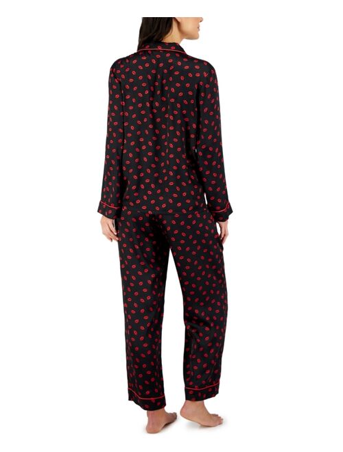 INC International Concepts I.N.C. International Concepts Satin Notch Collar Pajama Set, Created for Macy's