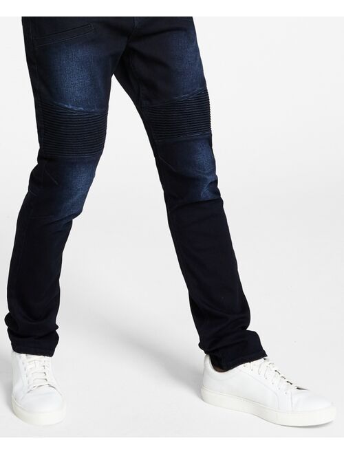 INC International Concepts I.N.C. International Concepts Men's Skinny-Fit Moto Jeans, Created for Macy's