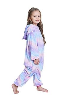 FuzzyCosplay Kids Unicorn Costume Animal Pajamas Halloween Cosplay Xmas Gifts