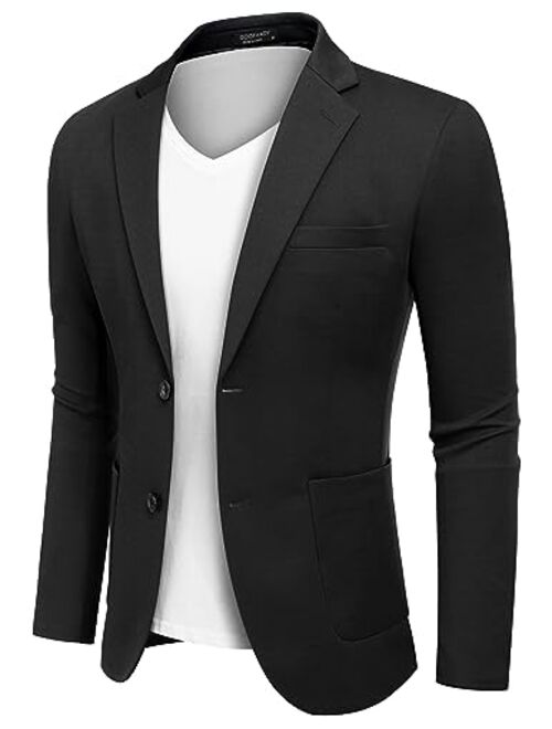 COOFANDY Men's Casual Knit Blazer Suit Jacket Lightweight Sport Coats Two Button