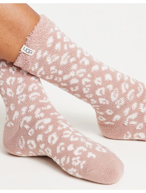 UGG Josephine fleece lined socks in leopard