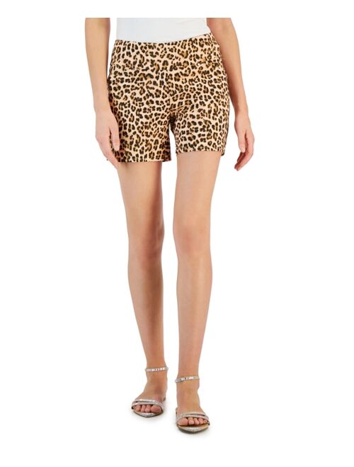 INC International Concepts I.N.C. INTERNATIONAL CONCEPTS Women's Printed Mid-Rise Pull-On Shorts, Created for Macy's
