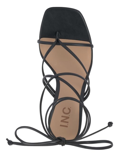 INC International Concepts I.N.C. INTERNATIONAL CONCEPTS Women's Lellina Lace-Up Ankle-Tie Dress Sandals, Created for Macy's