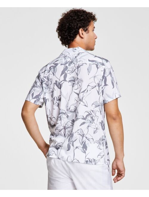 I.N.C. International Concepts INC International Concepts Men's Lily Bloom Short-Sleeve Shirt, Created for Macy's