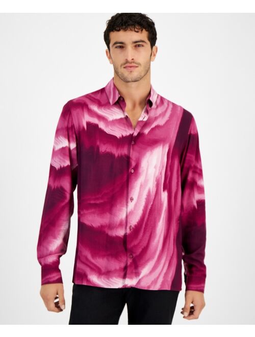 INC International Concepts I.N.C. International Concepts Men's Swirl Graphic Shirt, Created for Macy's