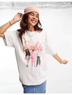 license oversized barbie T-shirt in gray heather