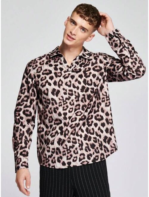 Shein Manfinity AFTRDRK Men Leopard Print Shirt