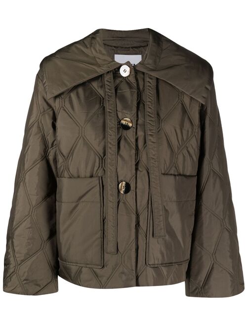 GANNI quilted recycled-ripstop jacket