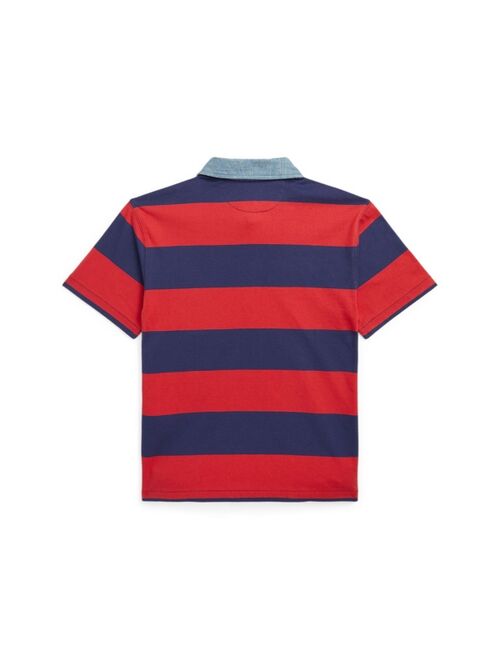 POLO RALPH LAUREN Toddler and Little Boys Flag Striped Rugby Shirt