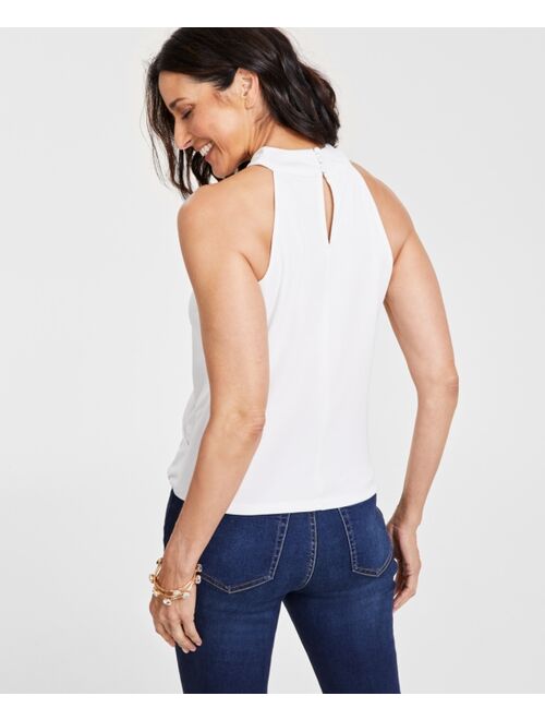INC International Concepts I.N.C. INTERNATIONAL CONCEPTS Women's Cross-Strap-Neck Top, Created for Macy's
