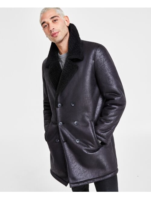 INC International Concepts I.N.C. INTERNATIONAL CONCEPTS Beau Regular-Fit Faux-Leather Fleece-Lined Overcoat, Created for Macy's