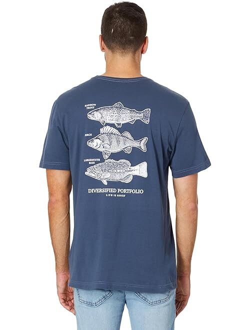 Life is Good Diversified Freshwater Catches Short Sleeve Crusher-Lite Tee