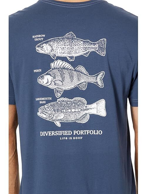 Life is Good Diversified Freshwater Catches Short Sleeve Crusher-Lite Tee
