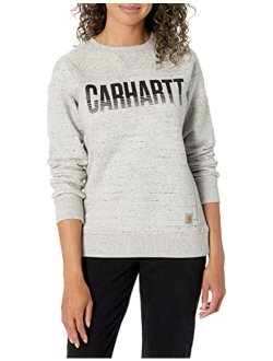 Women's Exclusive Midweight Relaxed Fit Graphic Crew Neck Sweatshirt