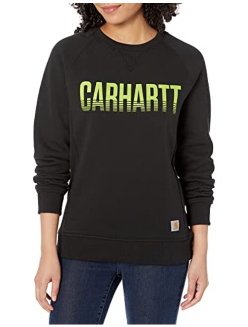 Carhartt Women's Exclusive Midweight Relaxed Fit Graphic Crew Neck Sweatshirt