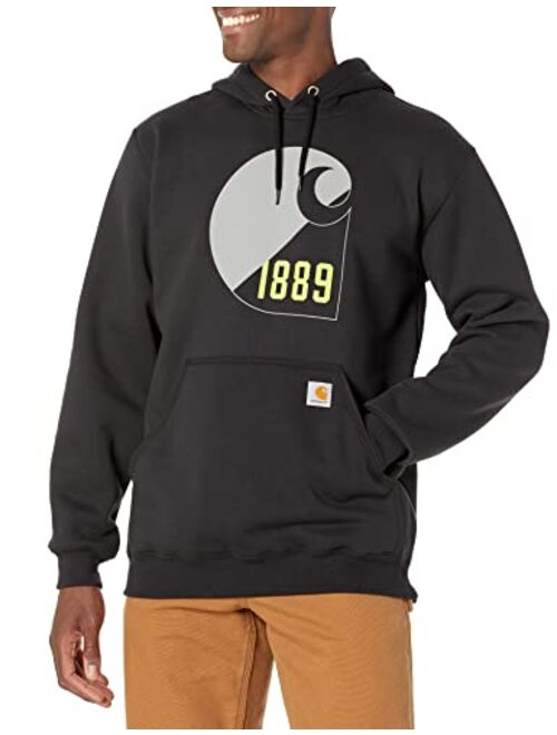 Carhartt Men's Big & Tall Loose Fit Midweight Logo Graphic Sweatshirt 105666