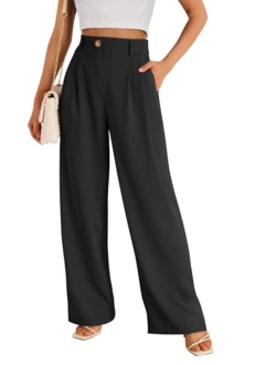 LILLUSORY Wide Leg Dress Pants Women's High Waisted Business Casual Trousers