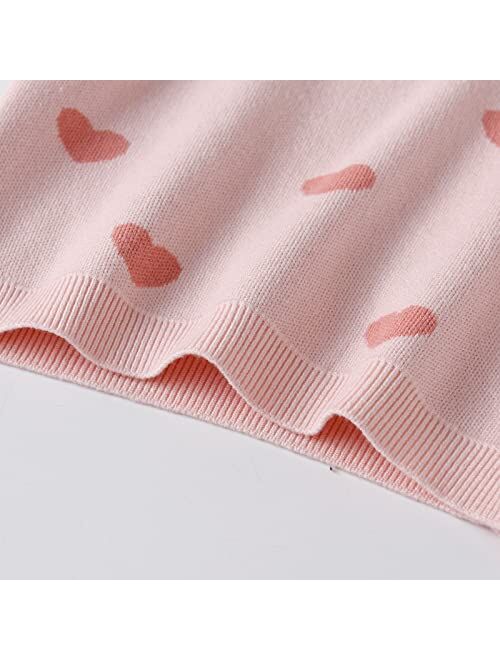 VIKITA Toddler Girls Pullover Sweater Comfy Long Sleeve Crewneck Cute Daily Wear Back to School