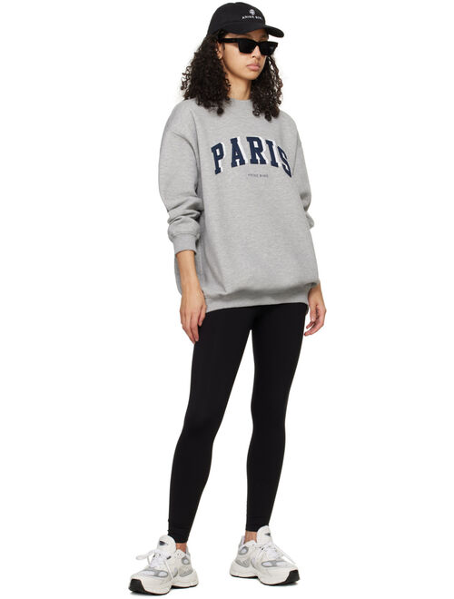 ANINE BING Gray Tyler 'Paris' Sweatshirt