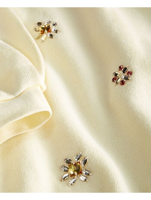 ON 34TH Women's Embellished Elbow-Sleeve Sweatshirt, Created for Macy's